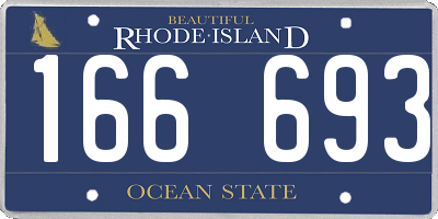 RI license plate 166693