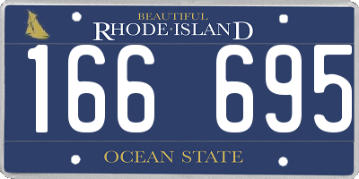 RI license plate 166695