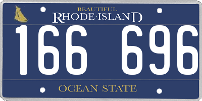 RI license plate 166696
