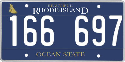 RI license plate 166697