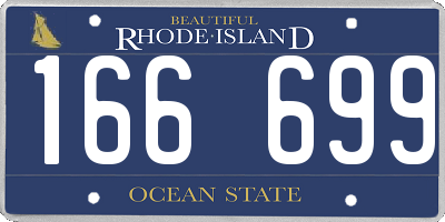 RI license plate 166699