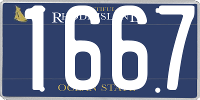 RI license plate 1667