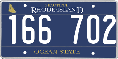 RI license plate 166702