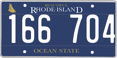 RI license plate 166704