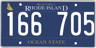 RI license plate 166705