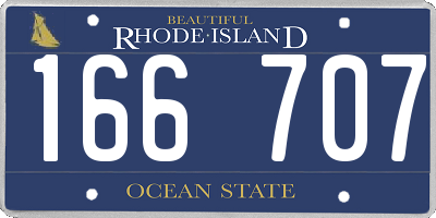 RI license plate 166707