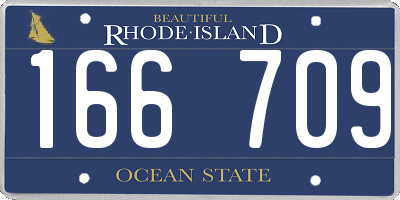 RI license plate 166709