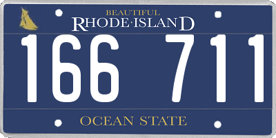 RI license plate 166711