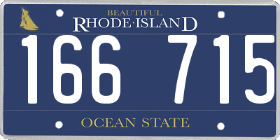 RI license plate 166715