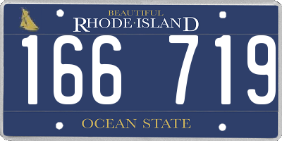 RI license plate 166719