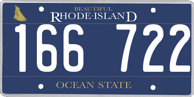 RI license plate 166722