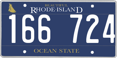 RI license plate 166724