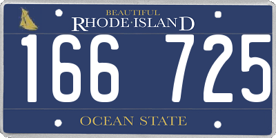 RI license plate 166725