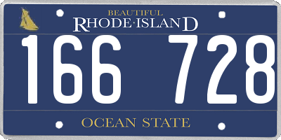 RI license plate 166728