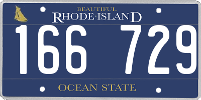 RI license plate 166729