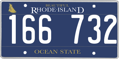 RI license plate 166732