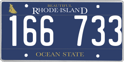 RI license plate 166733