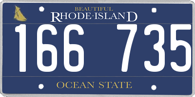 RI license plate 166735