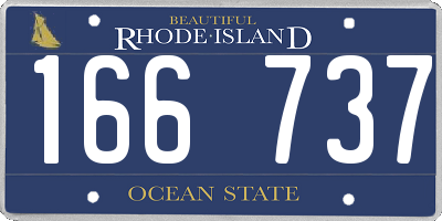 RI license plate 166737