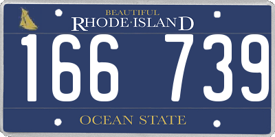 RI license plate 166739