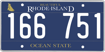 RI license plate 166751