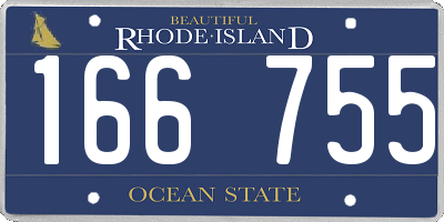 RI license plate 166755