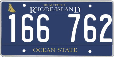 RI license plate 166762