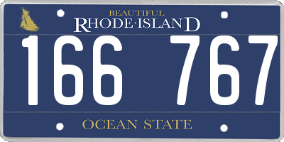 RI license plate 166767
