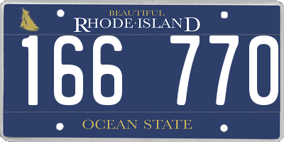 RI license plate 166770