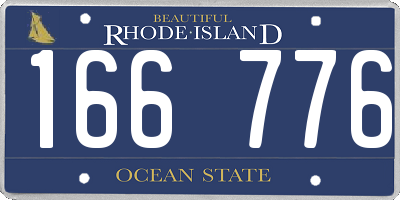 RI license plate 166776