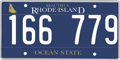 RI license plate 166779