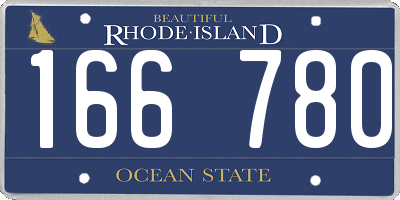 RI license plate 166780