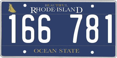 RI license plate 166781