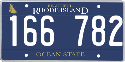 RI license plate 166782