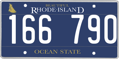 RI license plate 166790