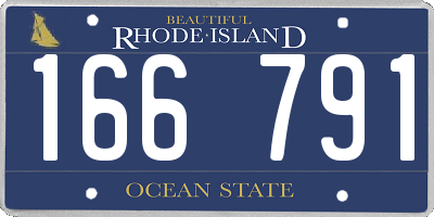 RI license plate 166791