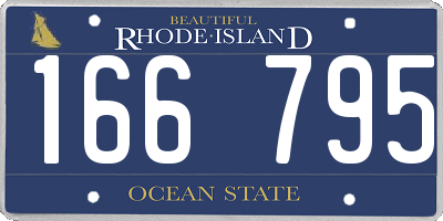 RI license plate 166795