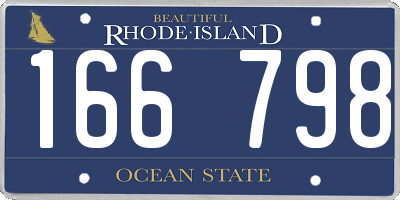 RI license plate 166798