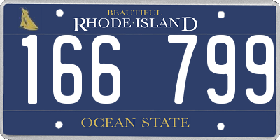 RI license plate 166799
