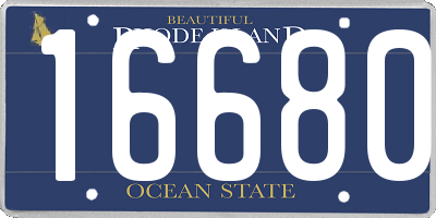 RI license plate 16680