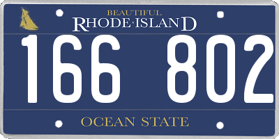 RI license plate 166802