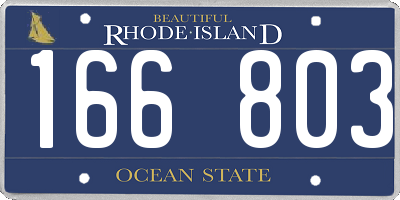RI license plate 166803