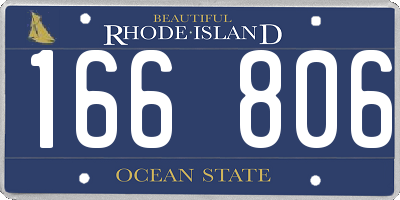 RI license plate 166806