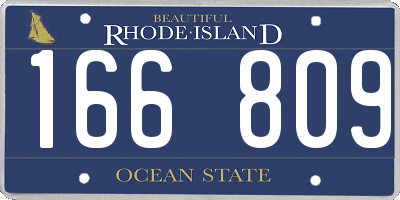 RI license plate 166809