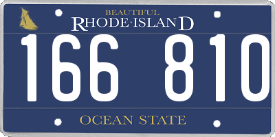 RI license plate 166810
