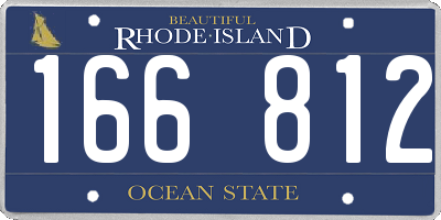 RI license plate 166812