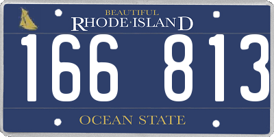 RI license plate 166813