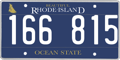 RI license plate 166815