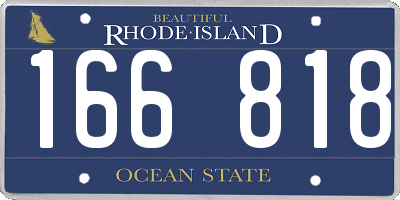 RI license plate 166818