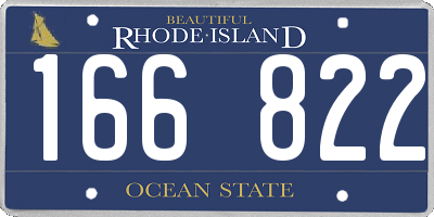 RI license plate 166822